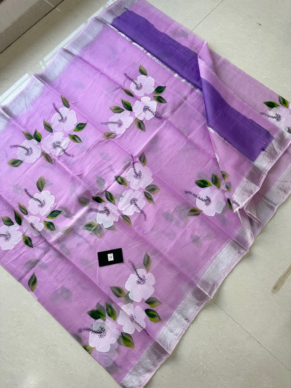 Handpainted Kota Cotton Doria Saree