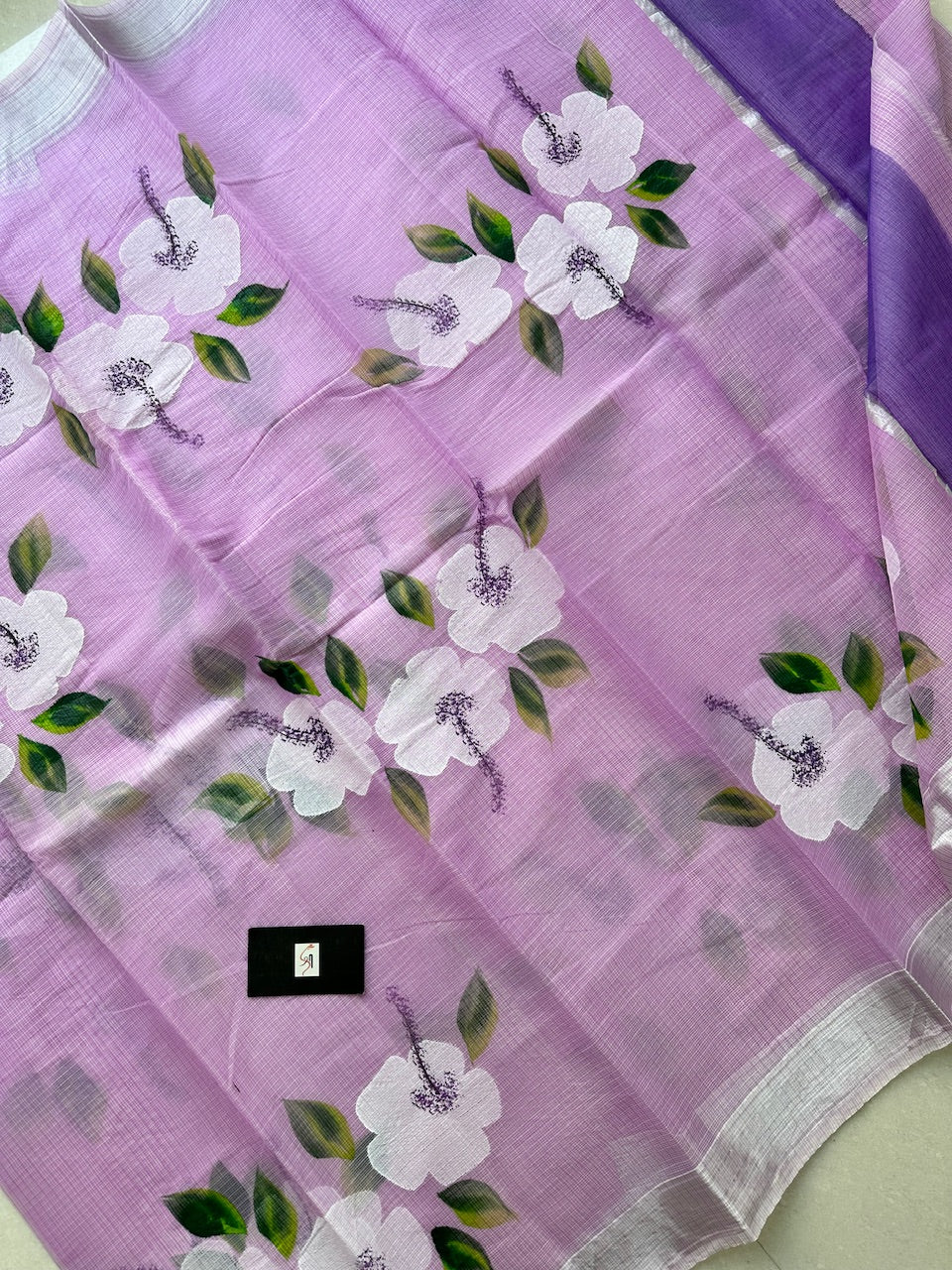 Handpainted Kota Cotton Doria Saree