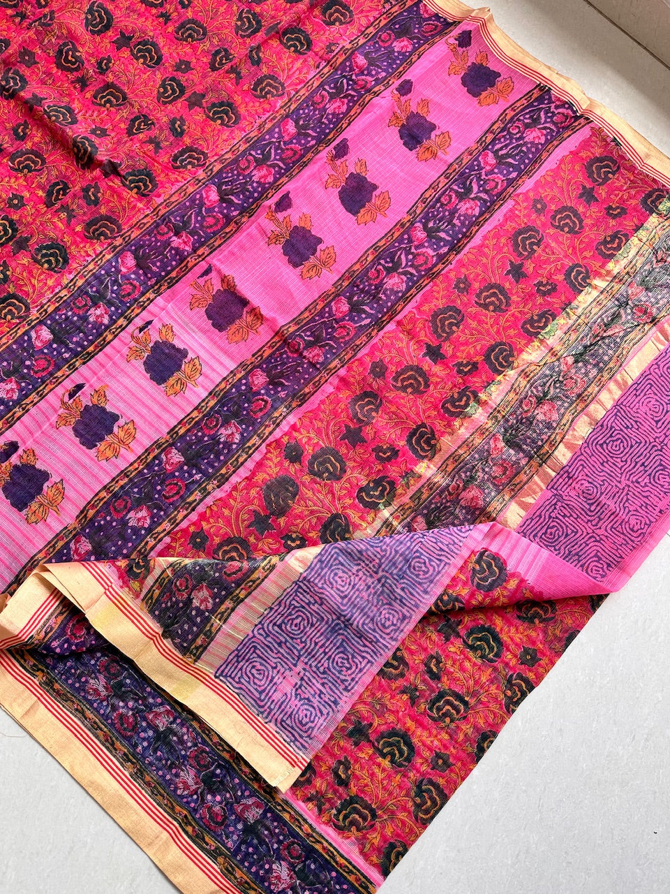 Digital Printed Kota Cotton Doria Saree