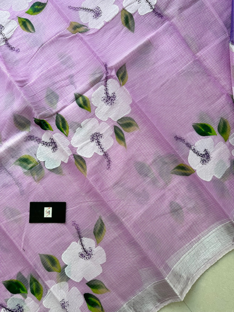 Handpainted Kota Cotton Doria Saree