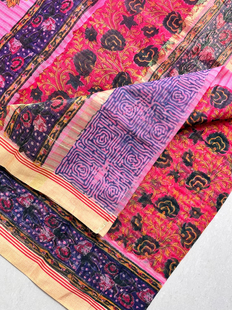 Digital Printed Kota Cotton Doria Saree