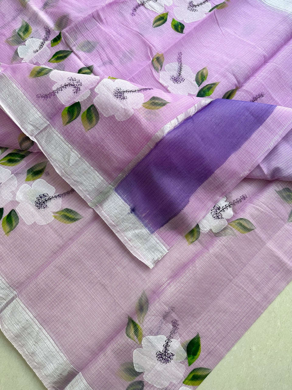 Handpainted Kota Cotton Doria Saree