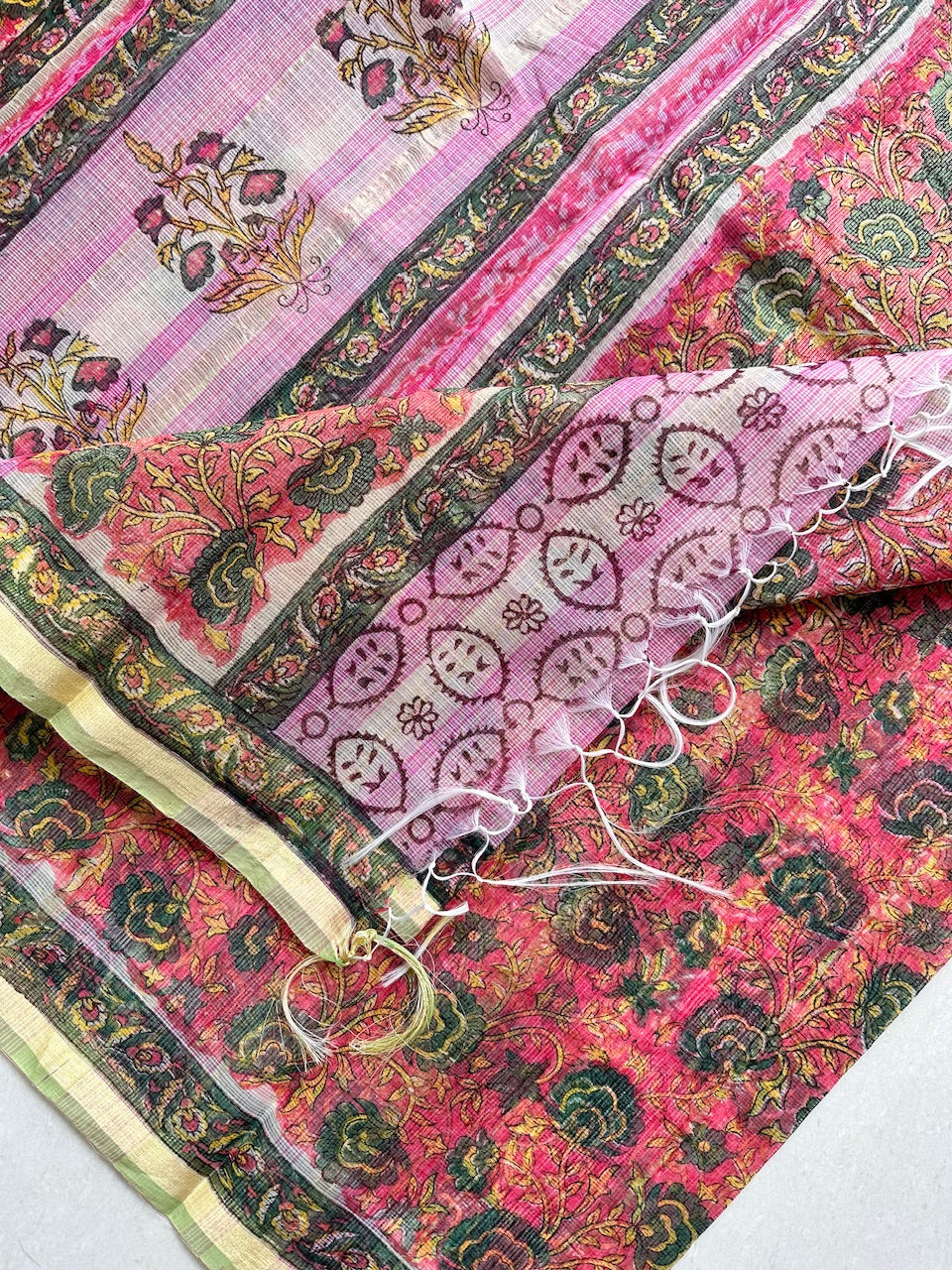 Digital Printed Kota Cotton Doria Saree