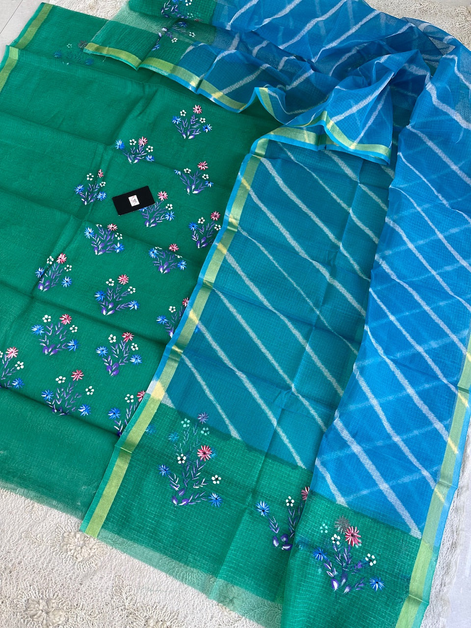 Pure Handpainted Kota Cotton Doria Top N Dupatta (Suit)