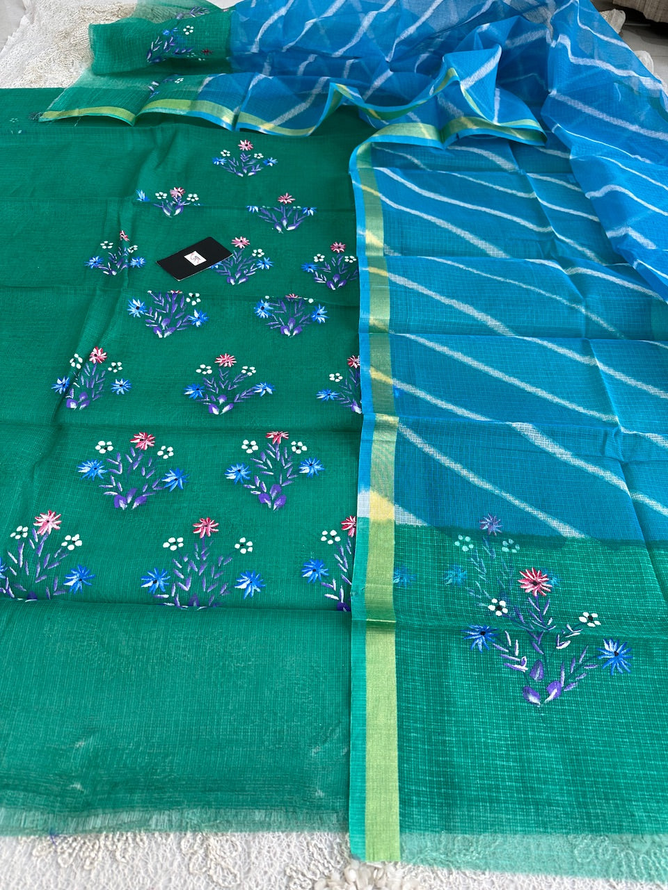 Pure Handpainted Kota Cotton Doria Top N Dupatta (Suit)