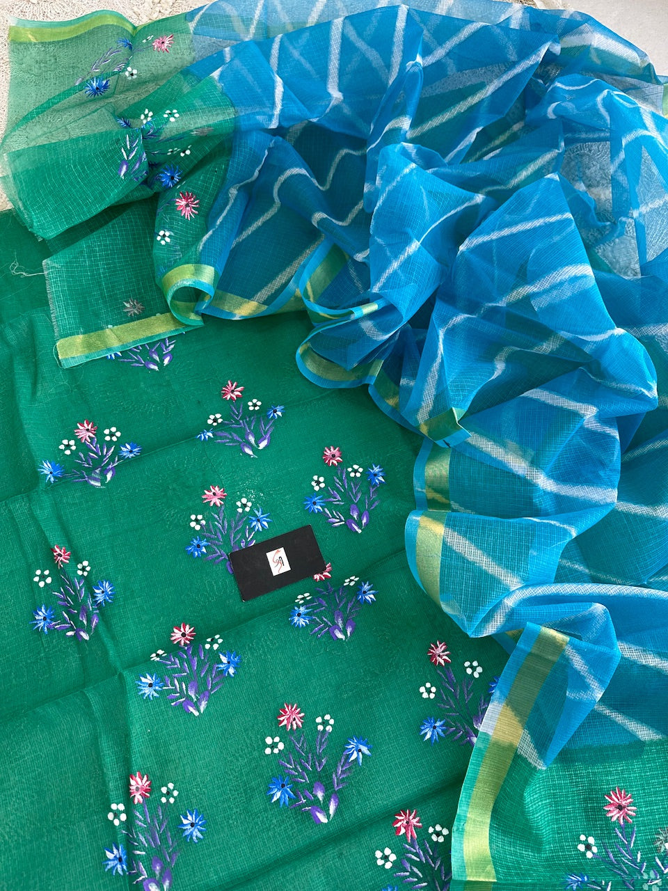 Pure Handpainted Kota Cotton Doria Top N Dupatta (Suit)