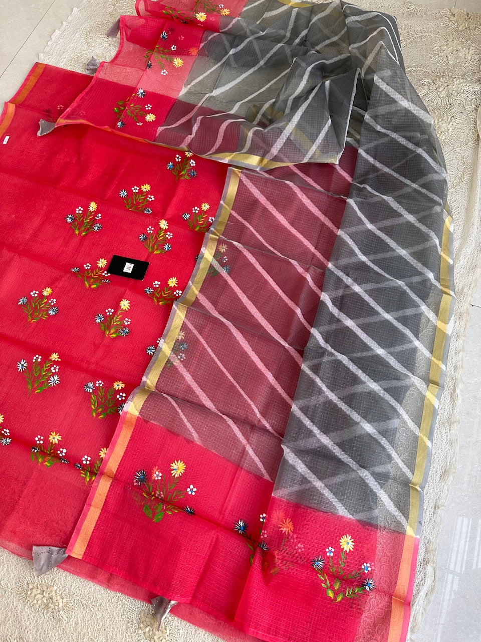 Pure Handpainted Kota Cotton Top N Dupatta (Suit)