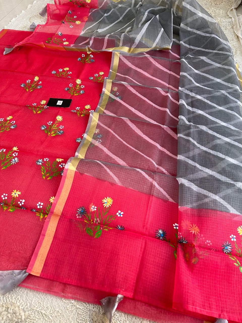 Pure Handpainted Kota Cotton Top N Dupatta (Suit)