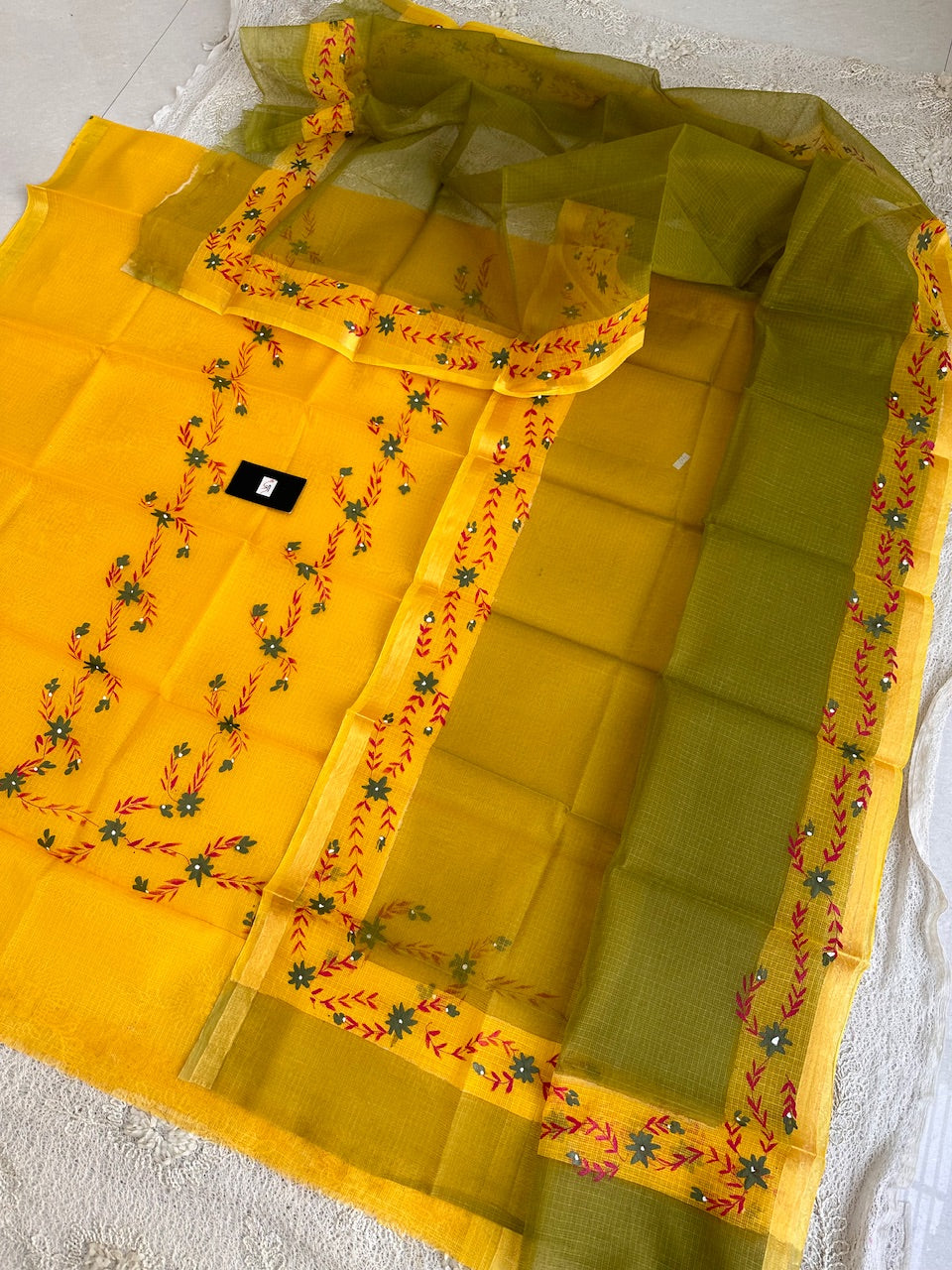 Pure Handpainted Kota Cotton Doria Top N Dupatta (Suit)