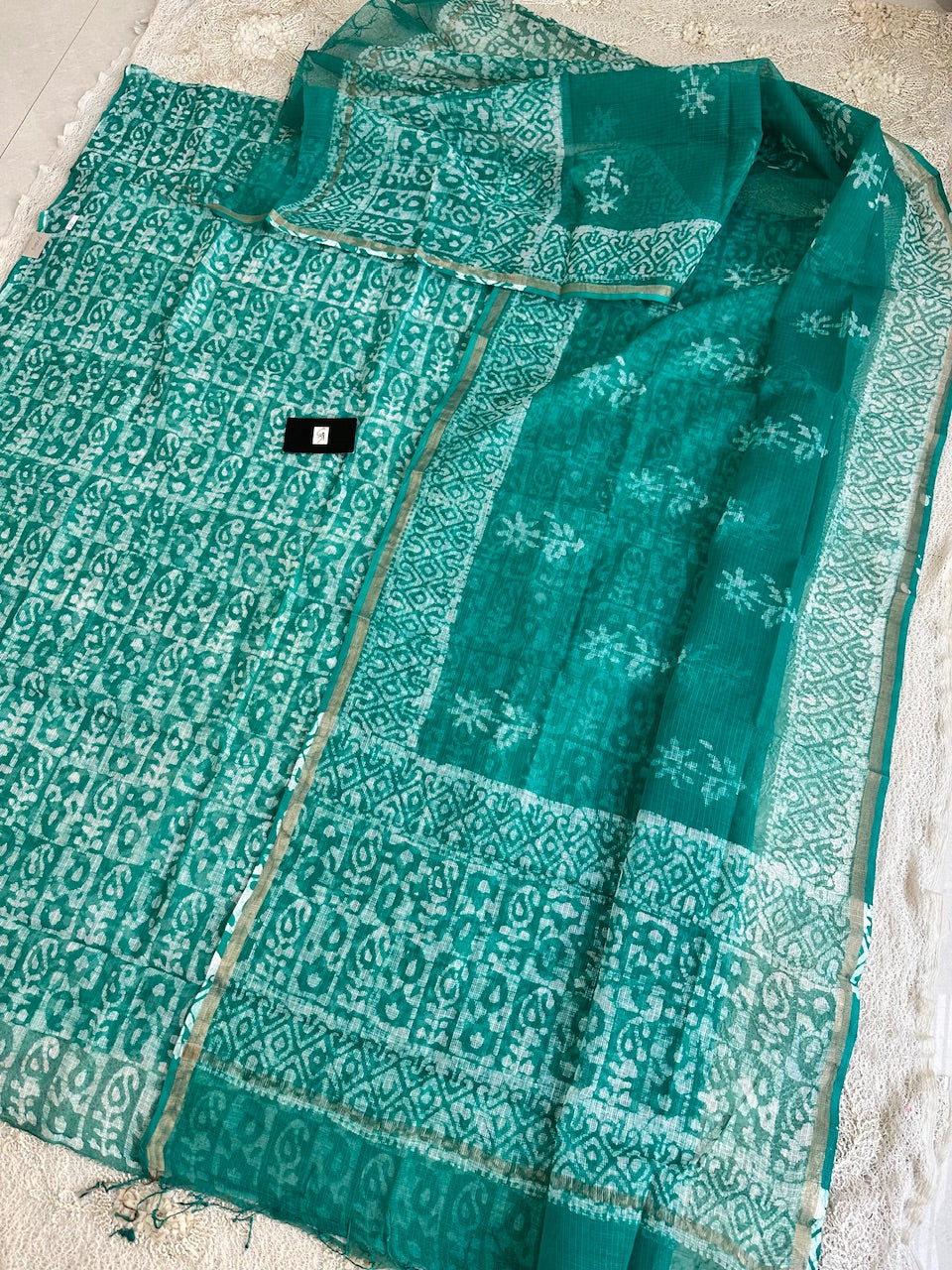 Pure HandBlock Printed Kota Cotton Doria Top N Dupatta (Suit)