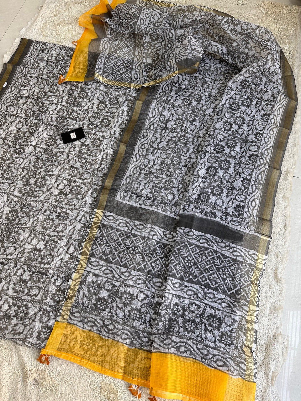 HandBlock Printed Kota Cotton Doria Top N Dupatta (Suit)