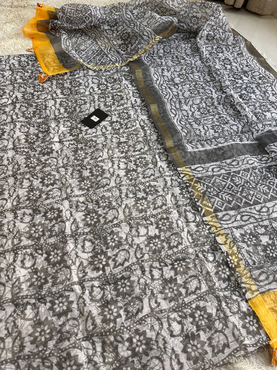 HandBlock Printed Kota Cotton Doria Top N Dupatta (Suit)