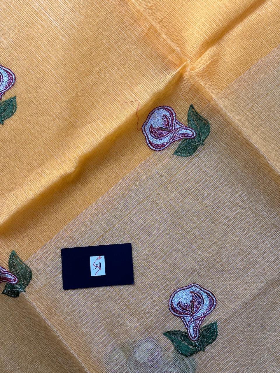 Embroidered Kota Cotton Doria Saree