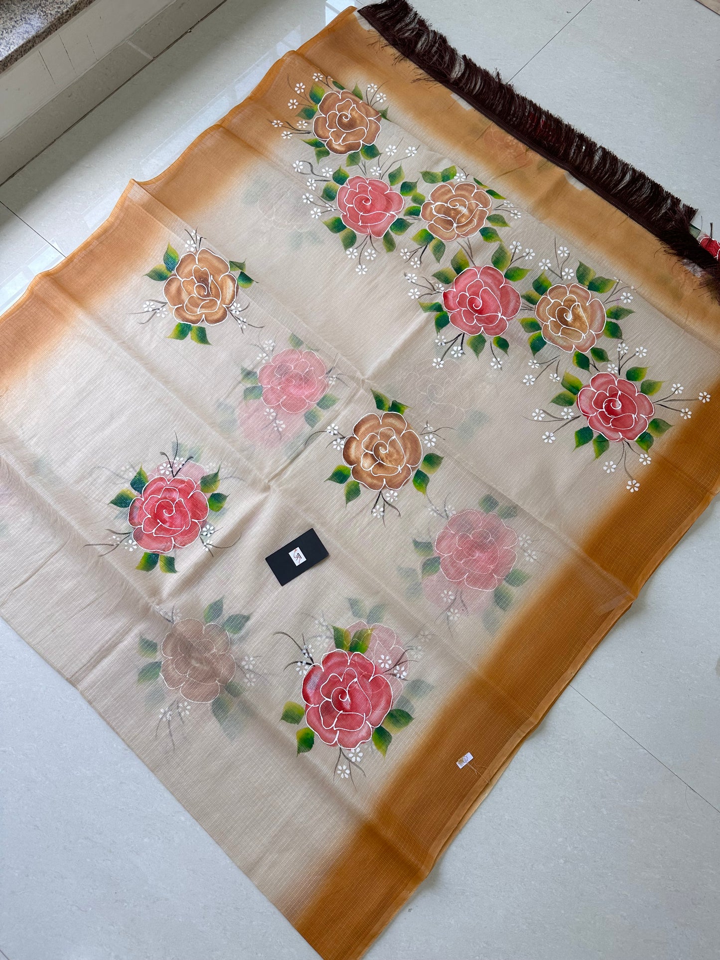 Handpainted Kota Cotton Doria Saree