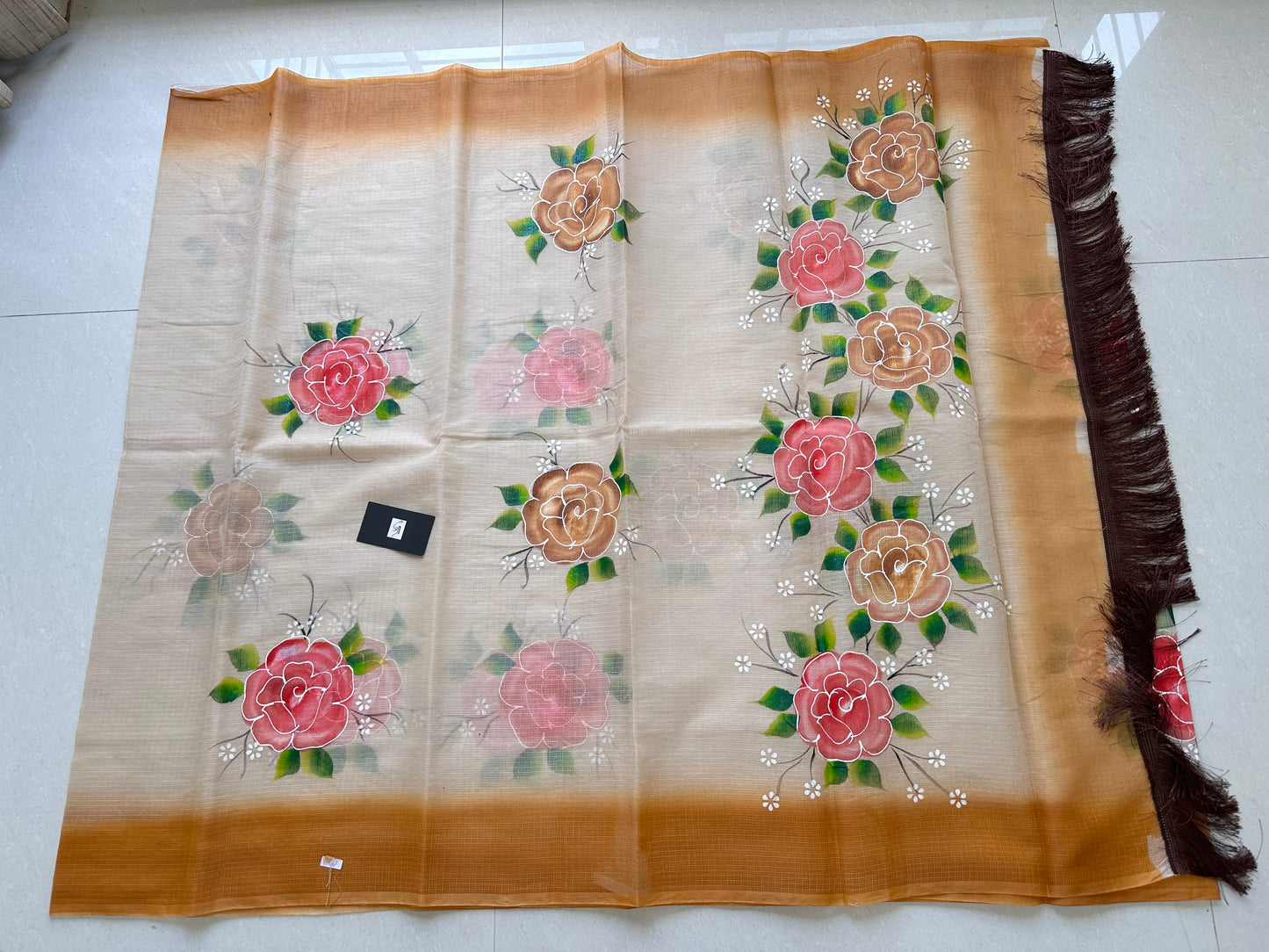 Handpainted Kota Cotton Doria Saree