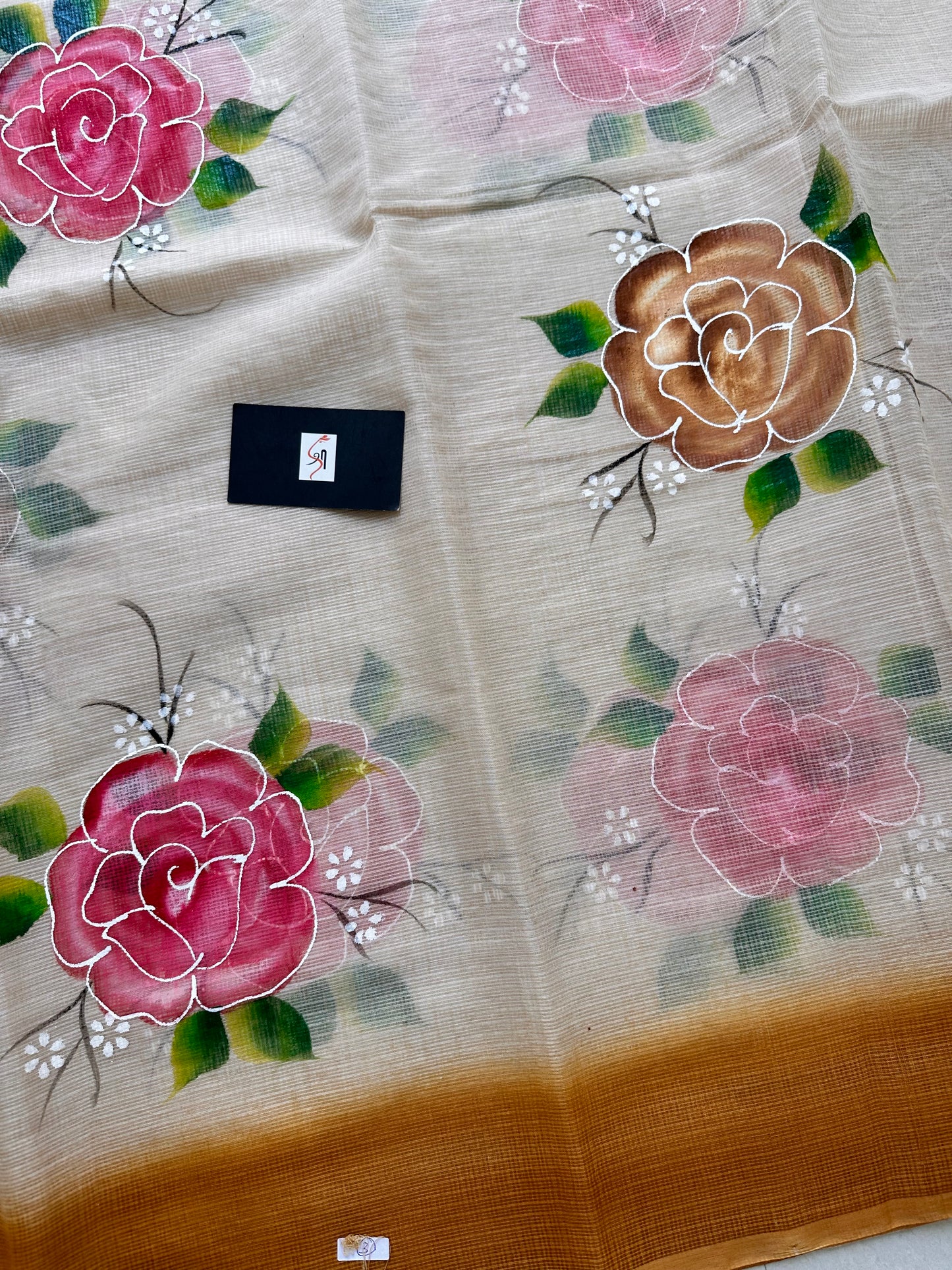 Handpainted Kota Cotton Doria Saree