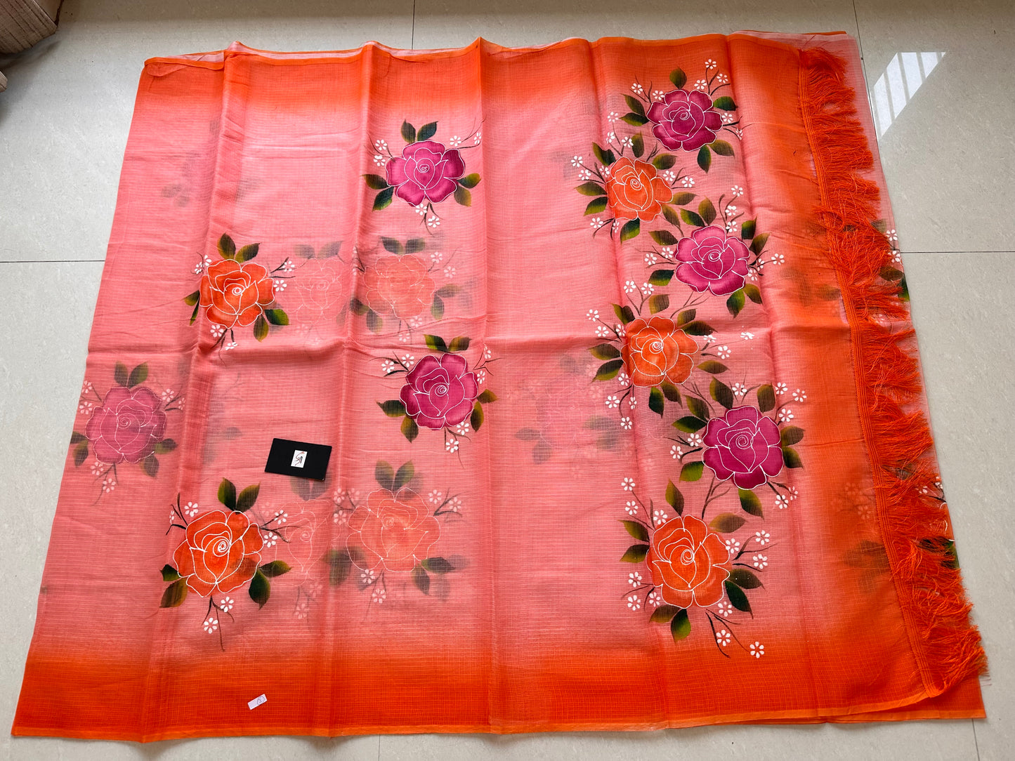 Handpainted Kota Cotton Doria Saree