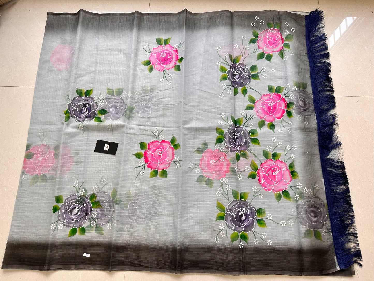 Handpainted Kota Cotton Doria Saree