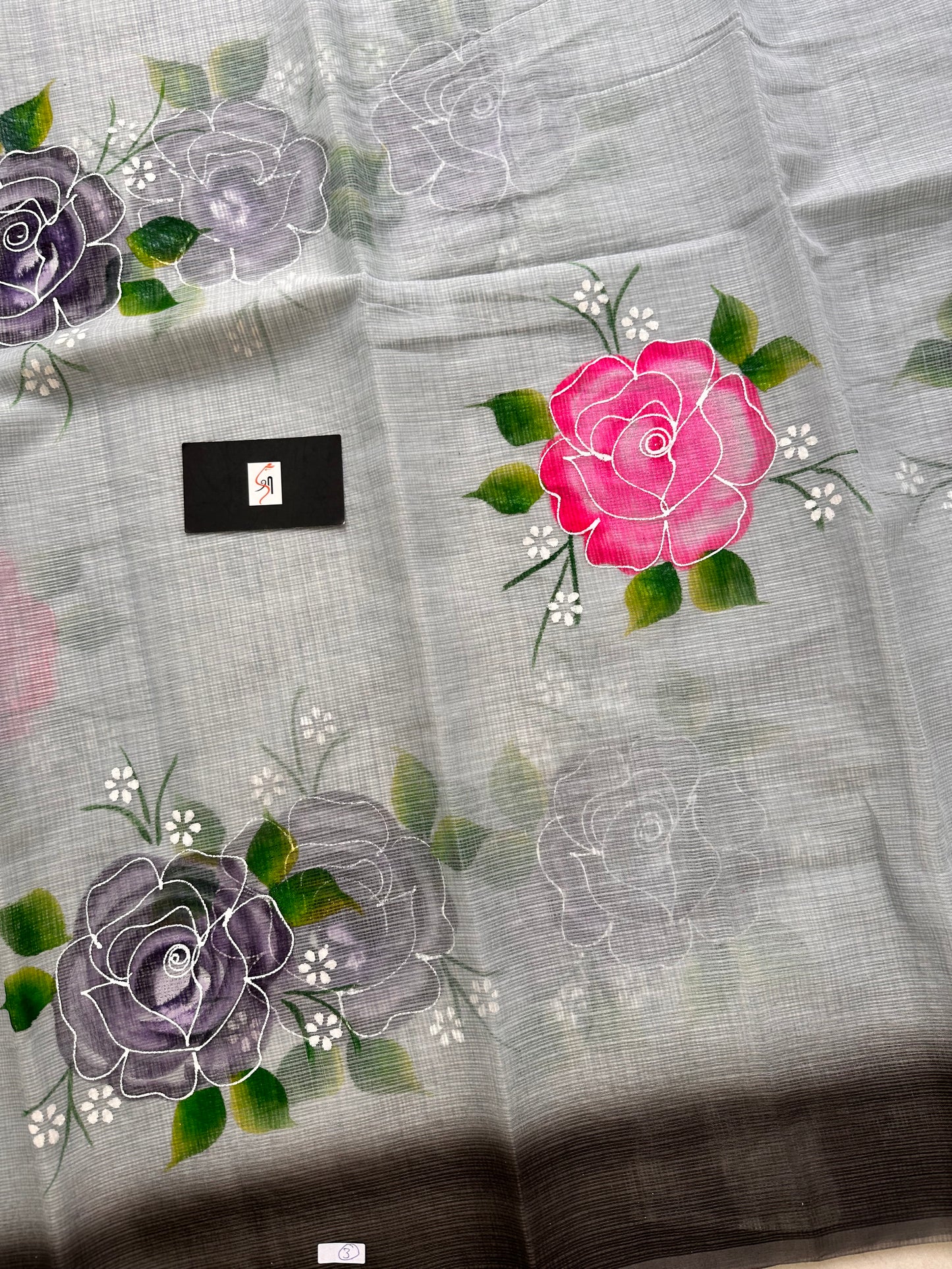 Handpainted Kota Cotton Doria Saree