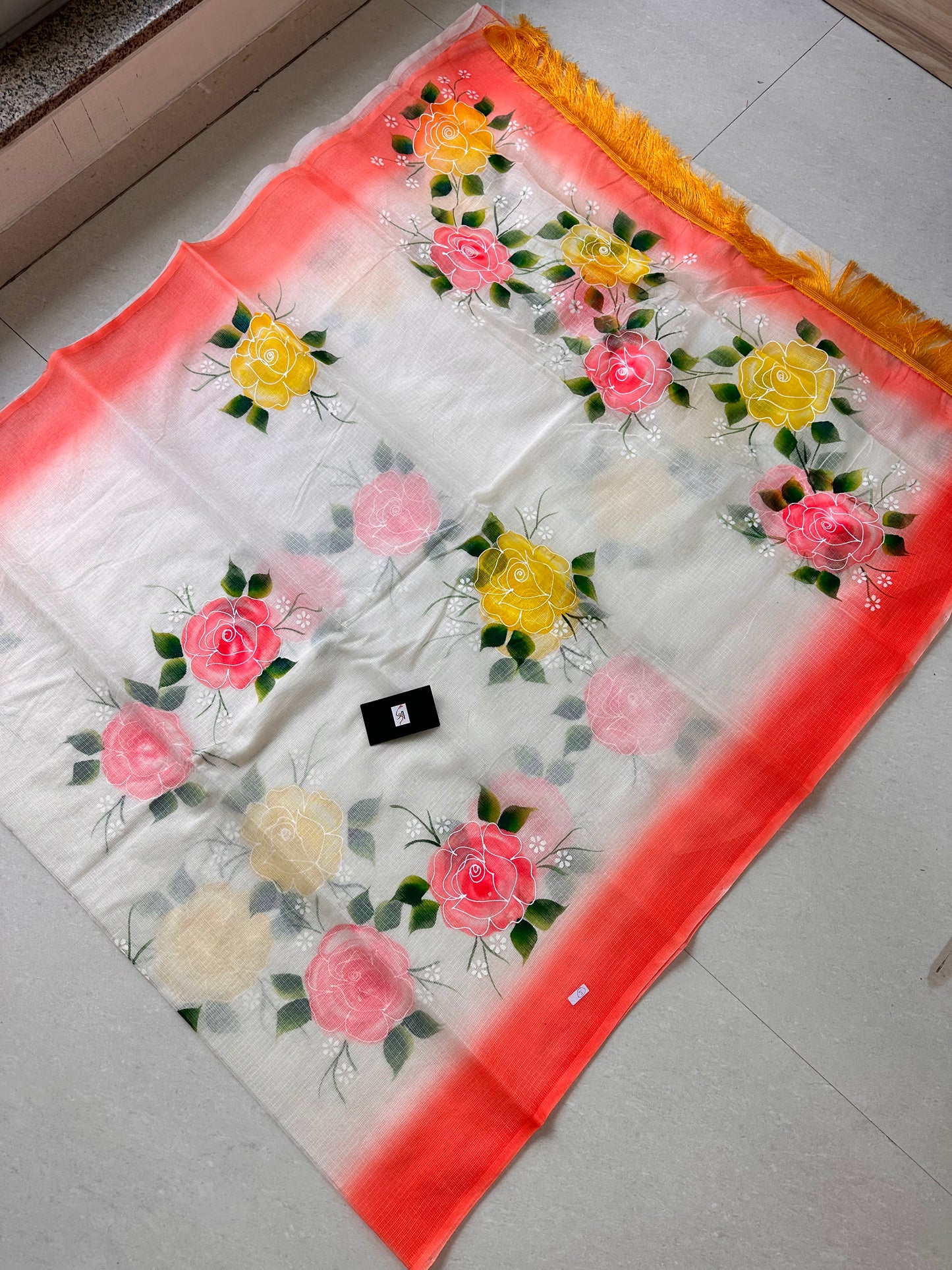 Handpainted Kota Cotton Doria Saree