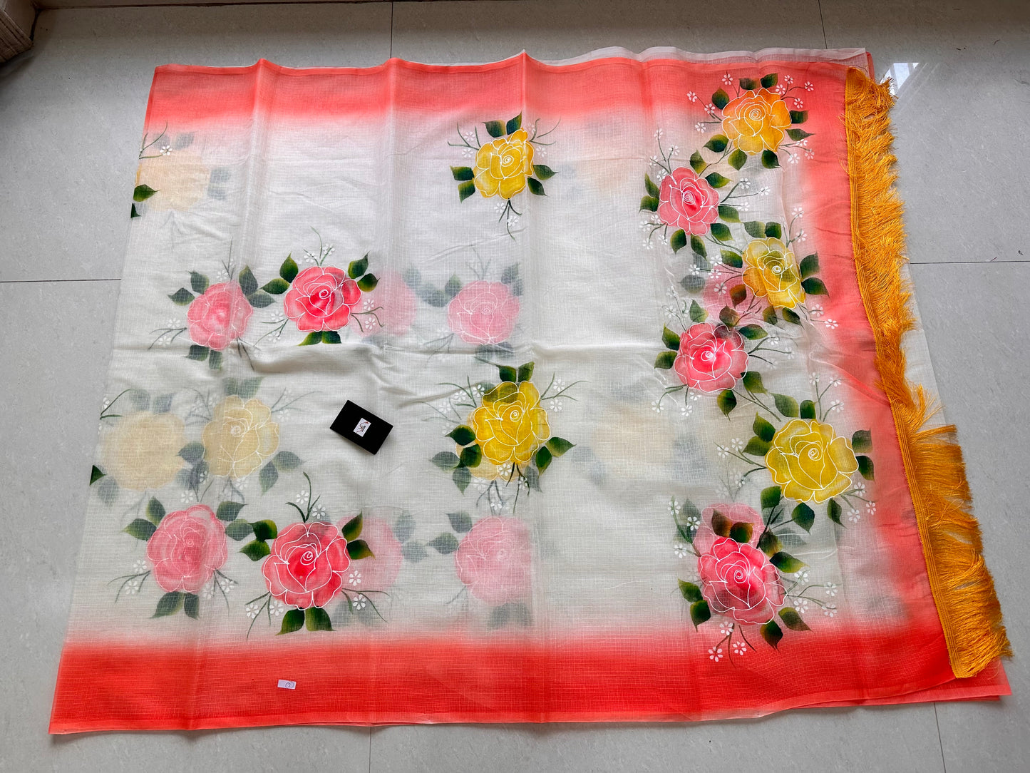 Handpainted Kota Cotton Doria Saree