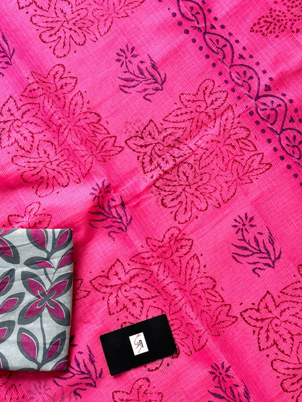 HandBlock Printed Cotton Doria Saree