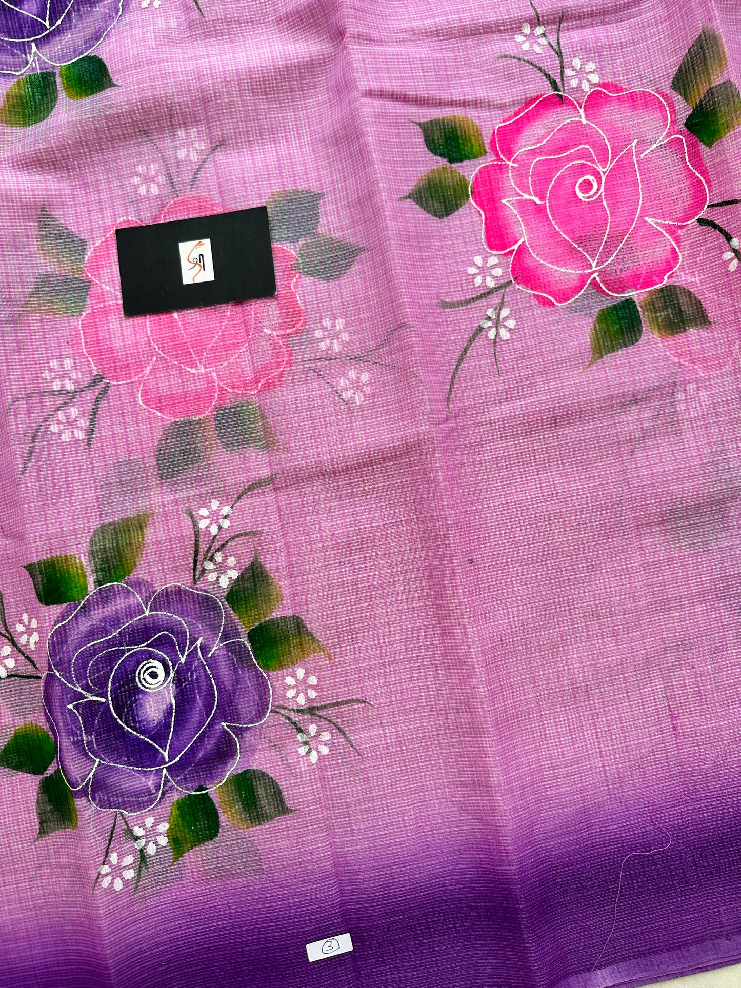 Handpainted Kota Cotton Doria Saree