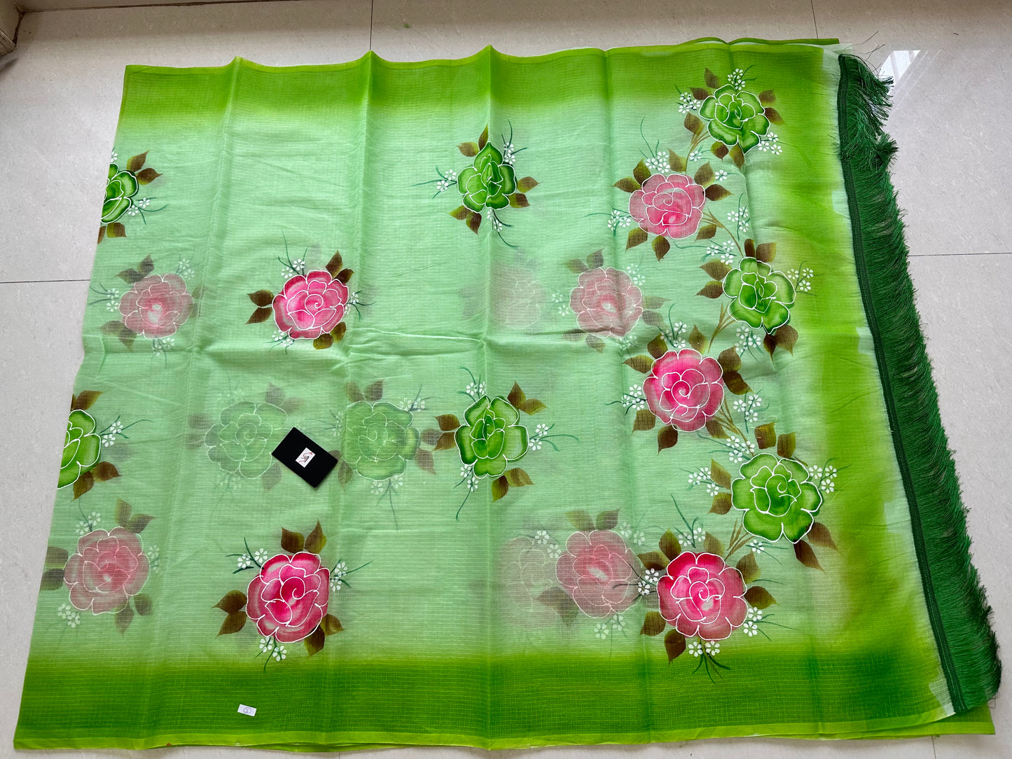 Handpainted Kota Cotton Doria Saree