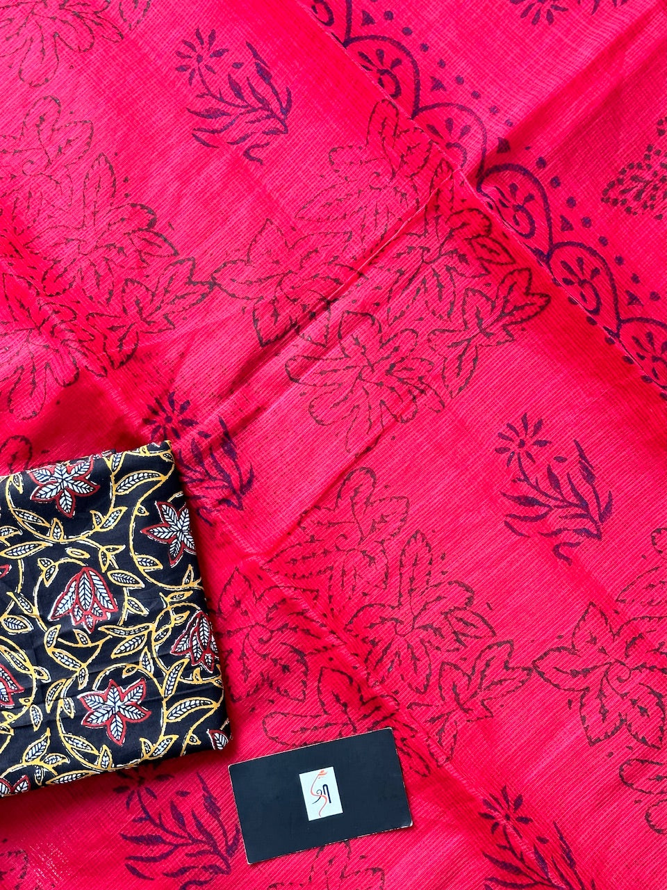 HandBlock Printed Cotton Doria Saree