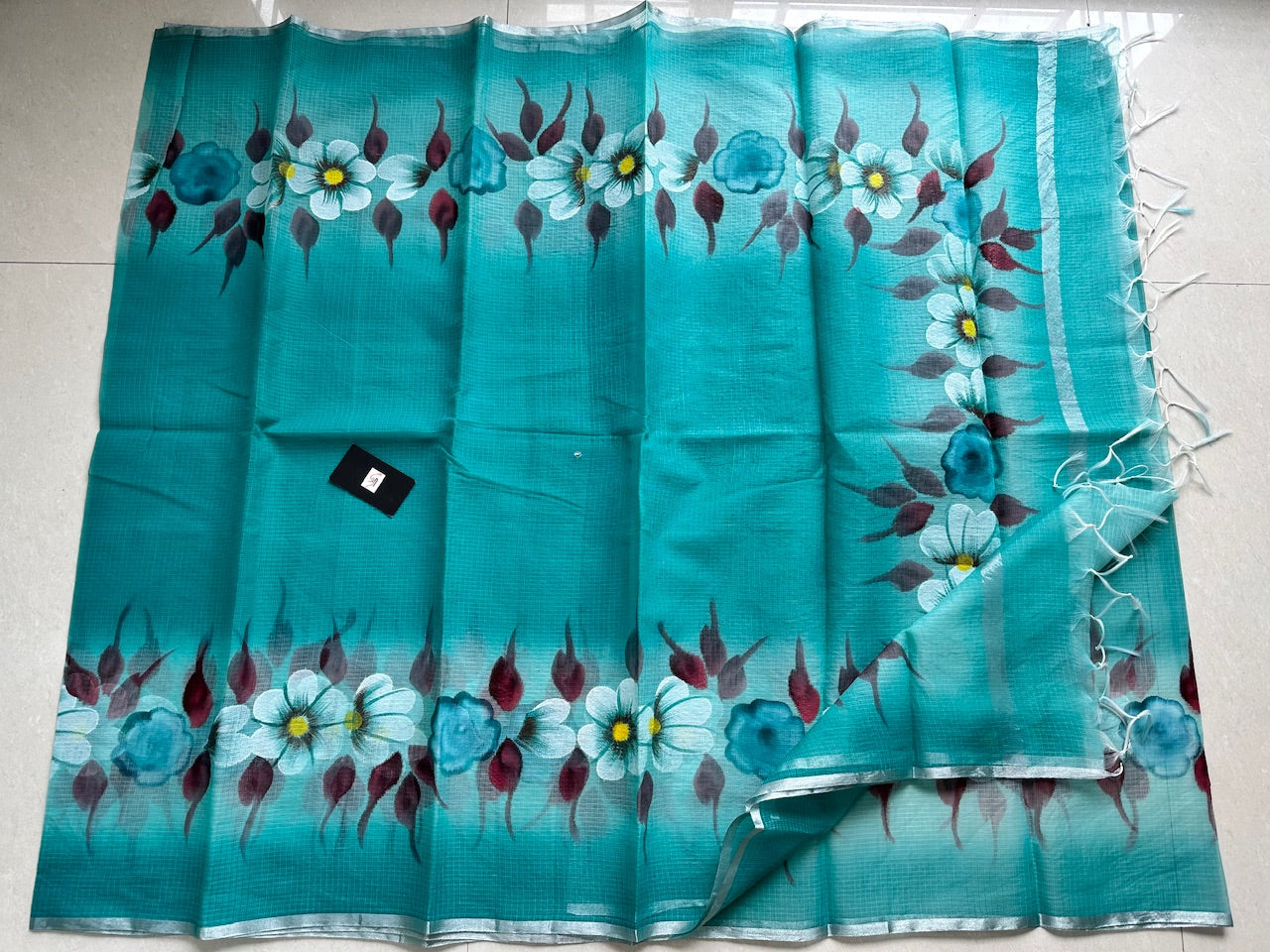 Handpainted Kota Cotton Doria Saree