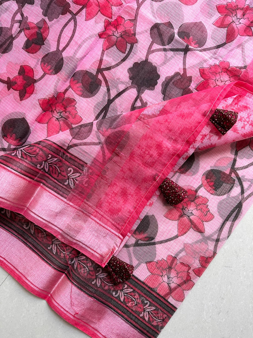 Digital Printed Kota Cotton Doria Saree