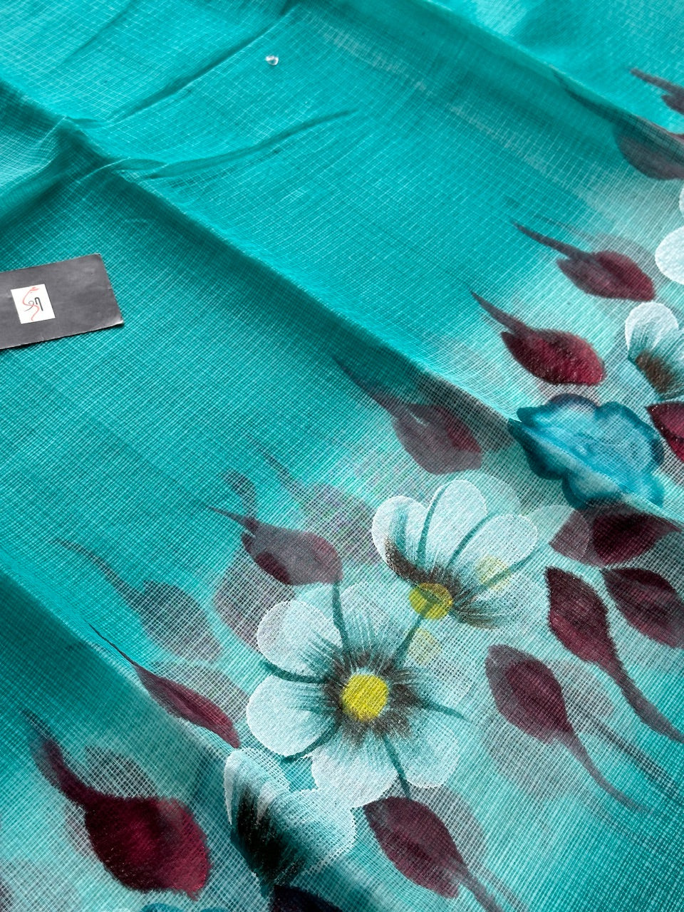 Handpainted Kota Cotton Doria Saree