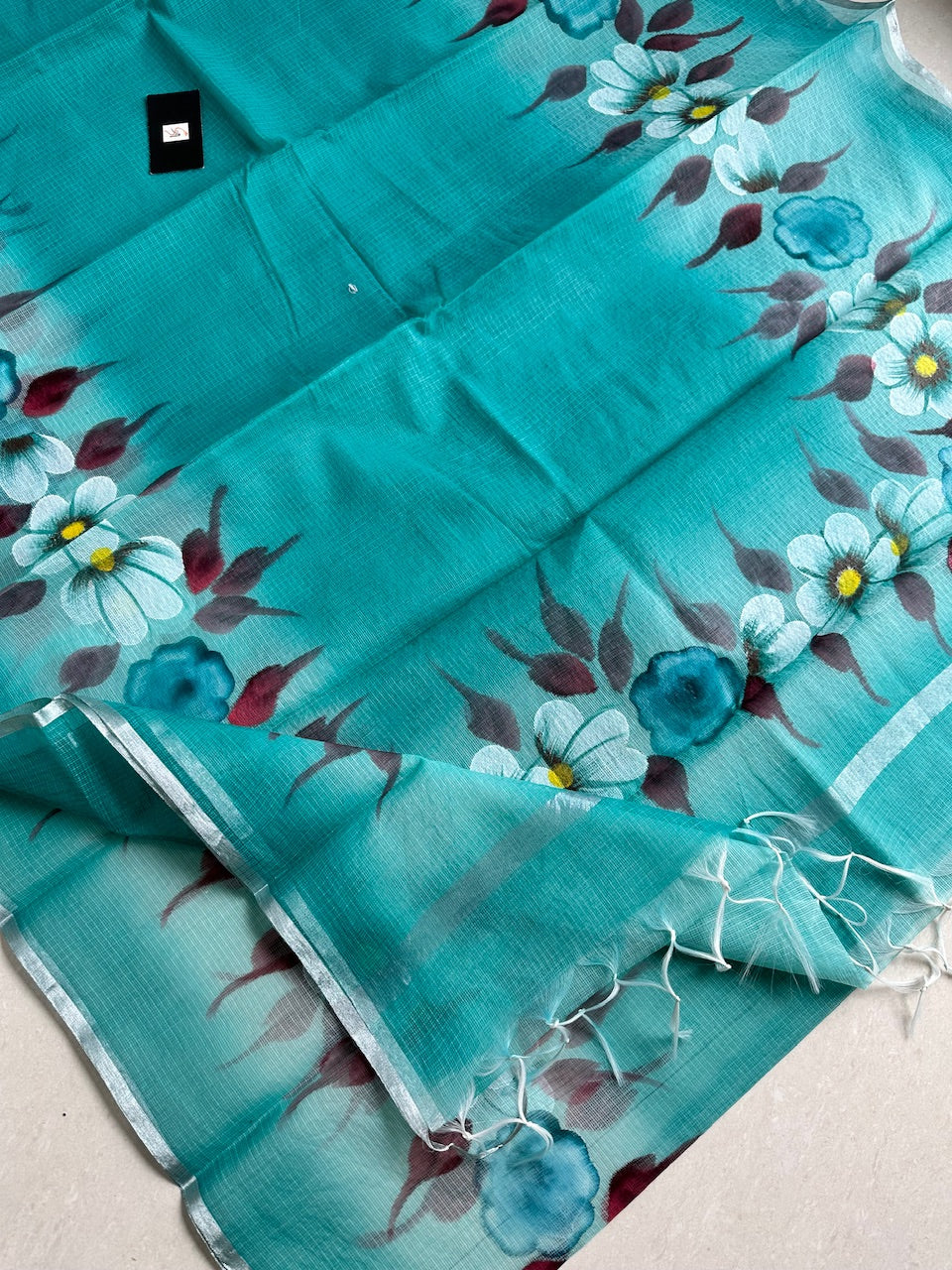 Handpainted Kota Cotton Doria Saree