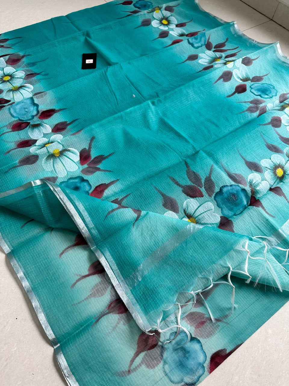 Handpainted Kota Cotton Doria Saree