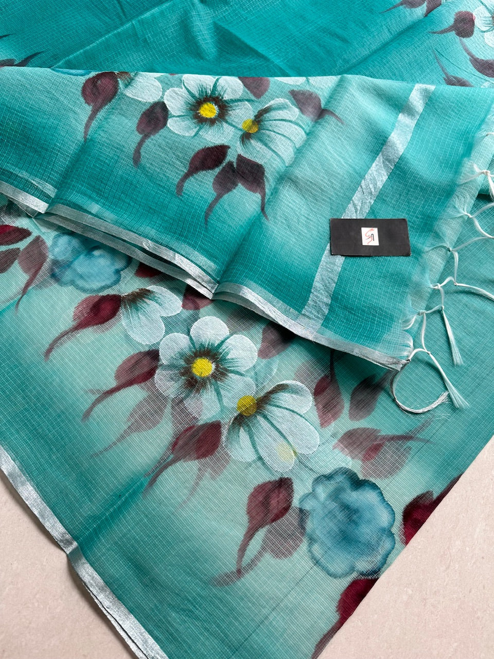 Handpainted Kota Cotton Doria Saree