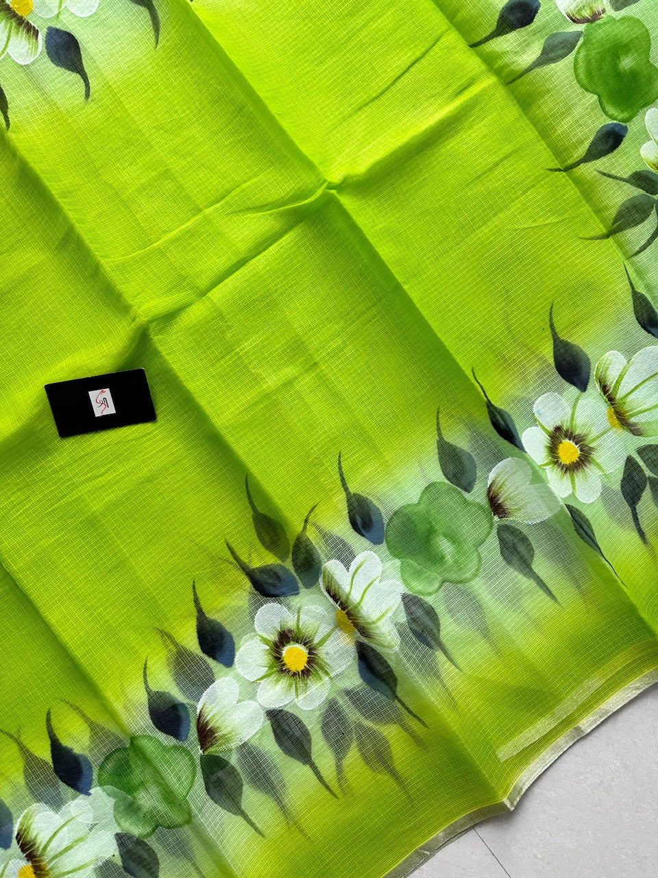 Handpainted Kota Cotton Doria Saree