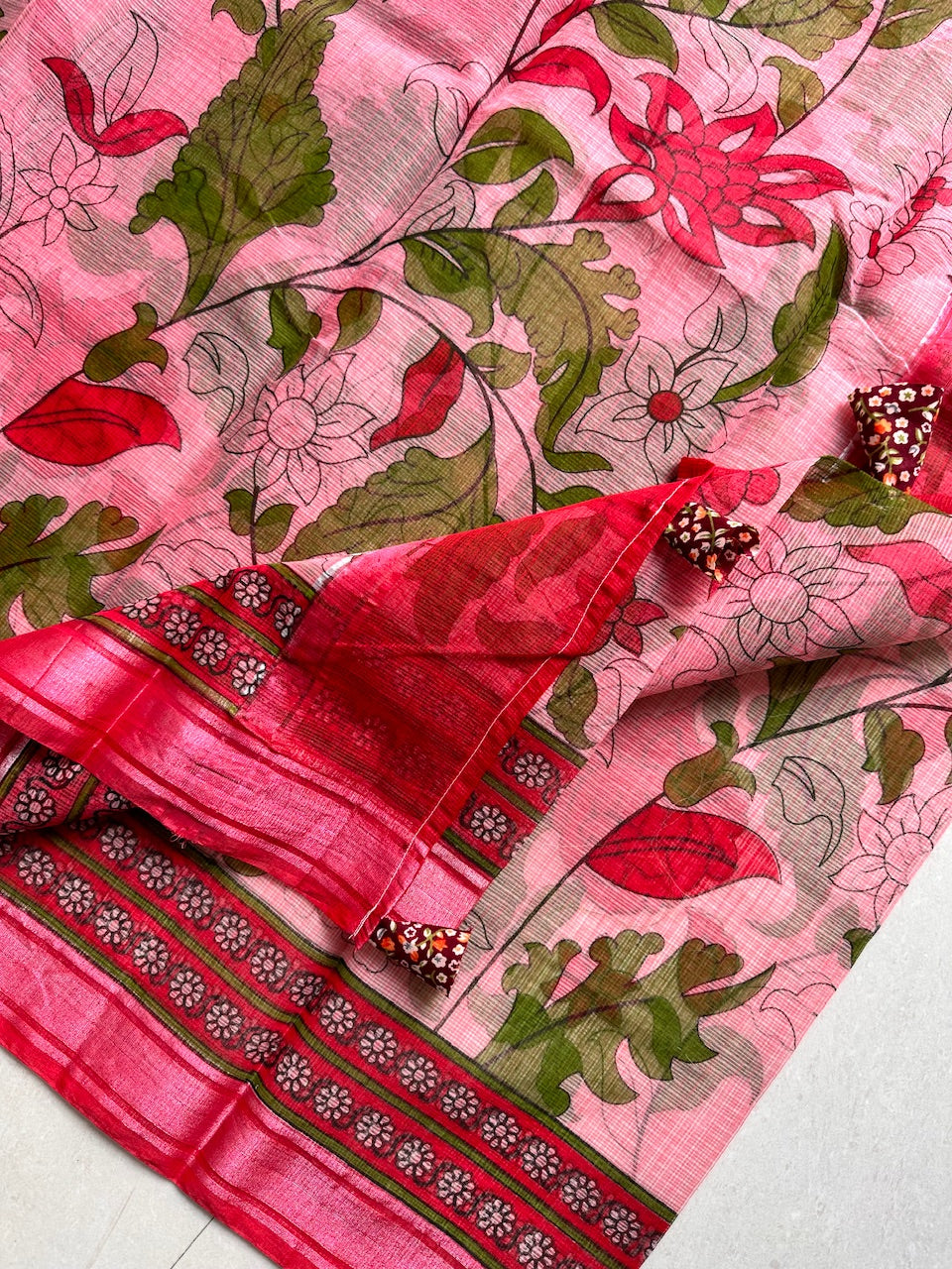 Digital Printed Kota Cotton Doria Saree