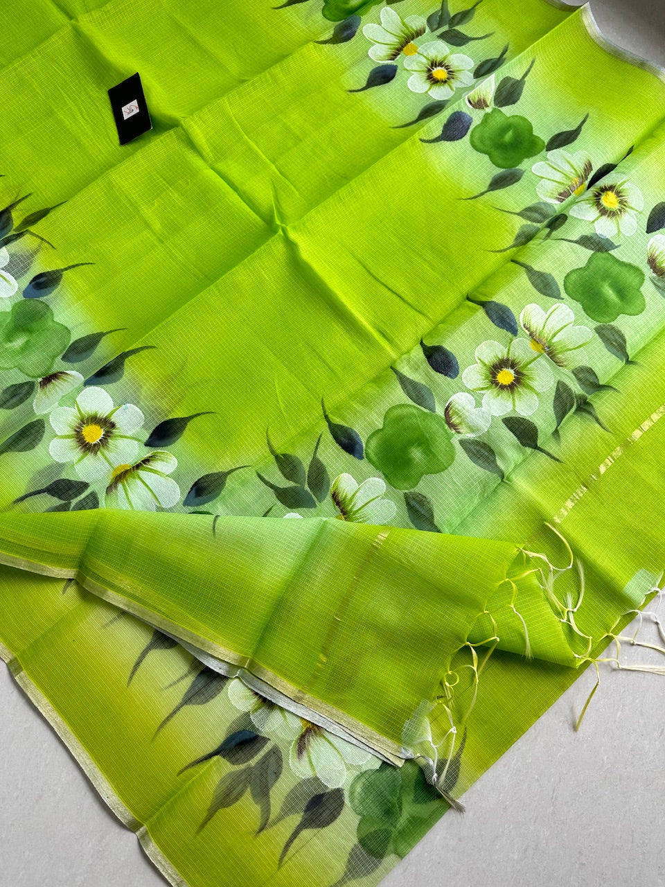 Handpainted Kota Cotton Doria Saree