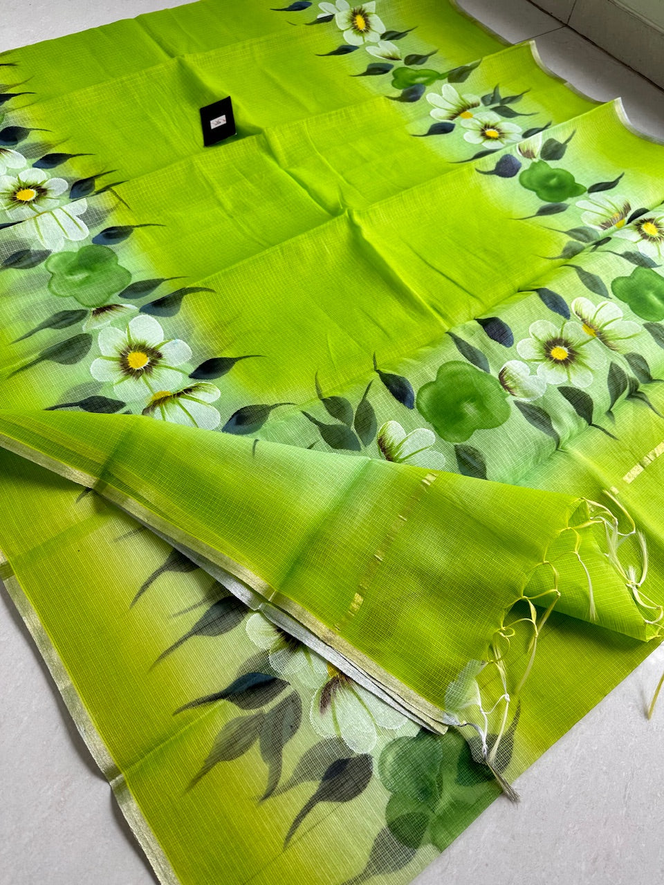 Handpainted Kota Cotton Doria Saree