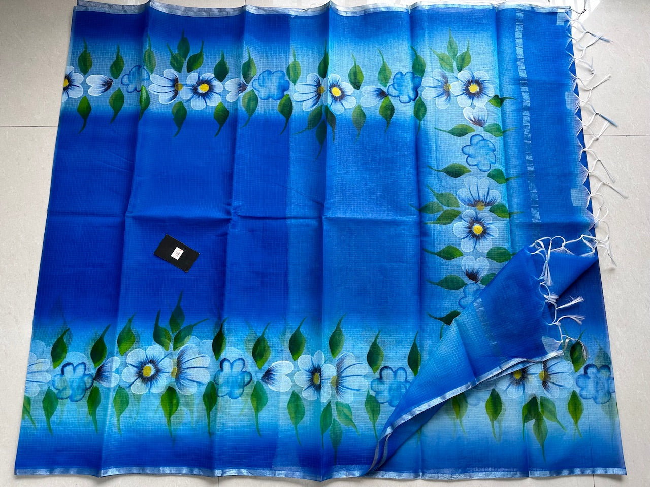 Handpainted Kota Cotton Doria Saree