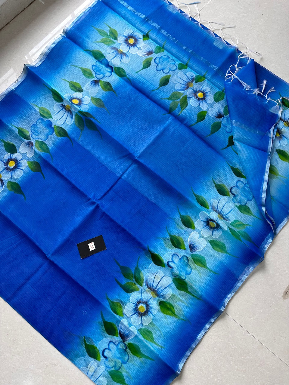 Handpainted Kota Cotton Doria Saree