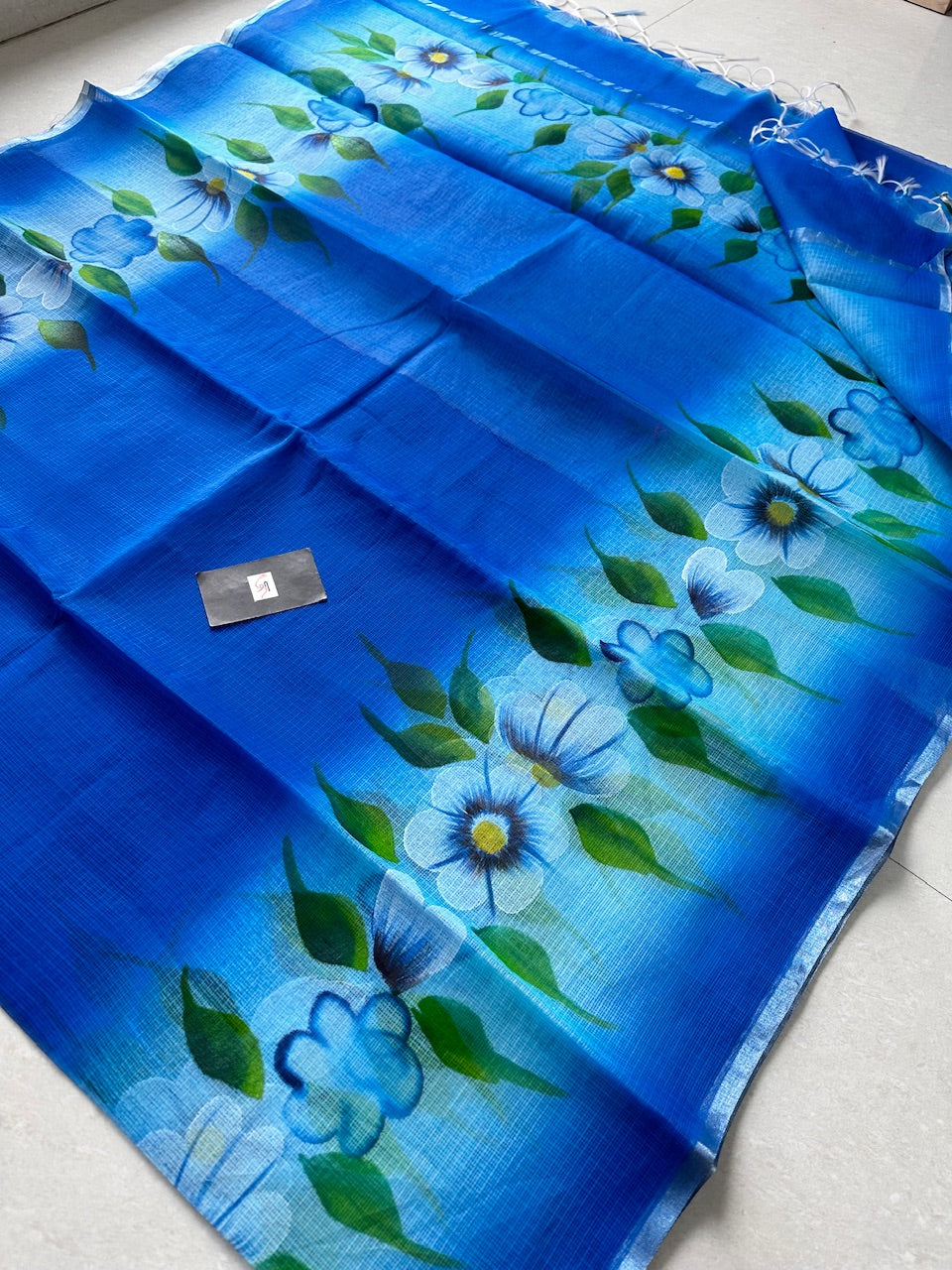 Handpainted Kota Cotton Doria Saree