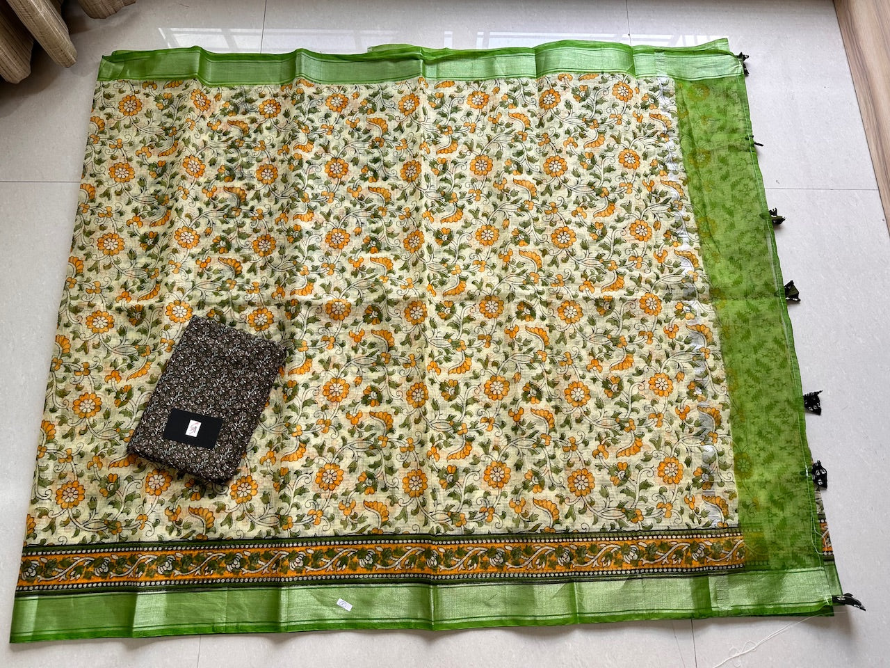 Digital Printed Kota Cotton Doria Saree