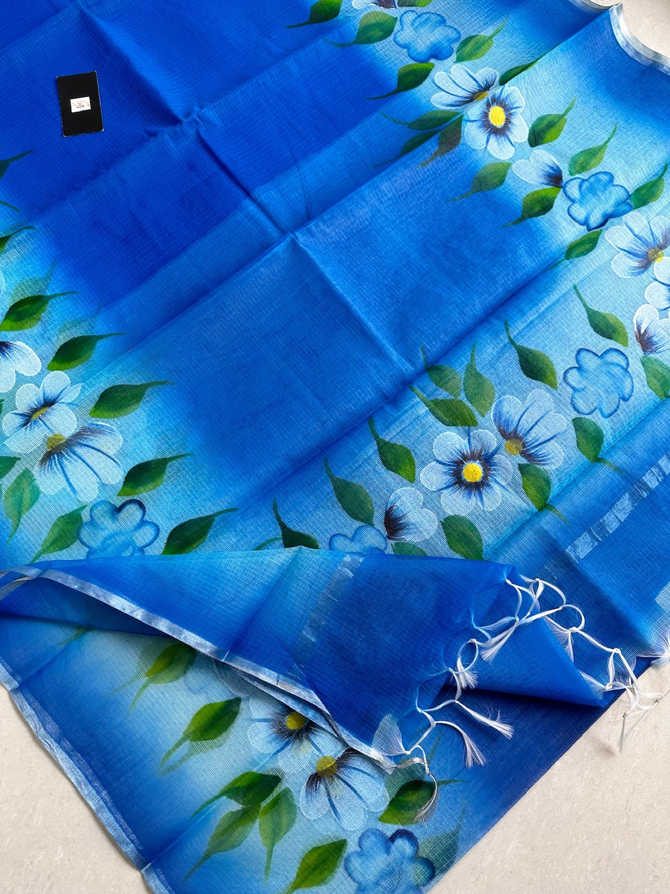 Handpainted Kota Cotton Doria Saree