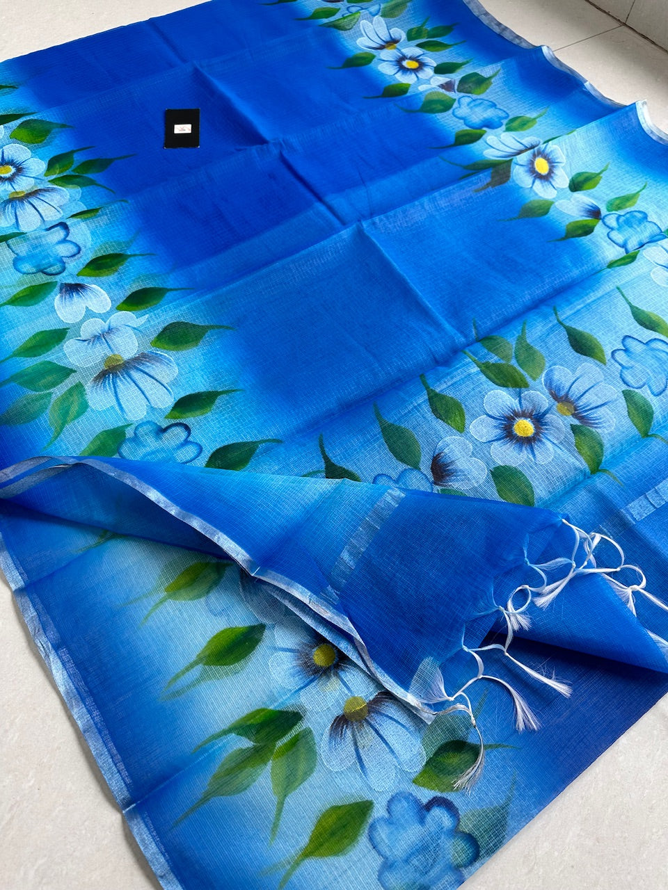 Handpainted Kota Cotton Doria Saree