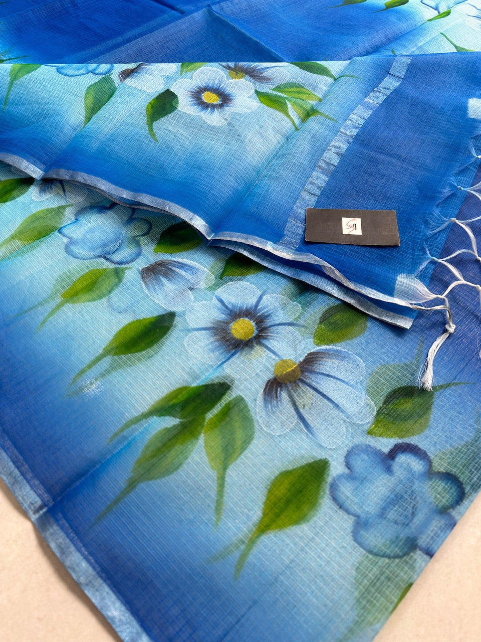 Handpainted Kota Cotton Doria Saree