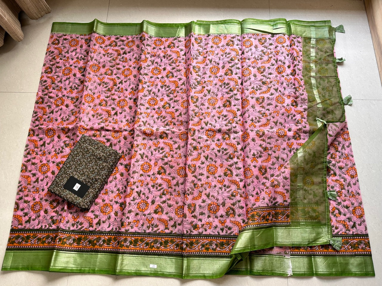 Digital Printed Kota Cotton Doria Saree