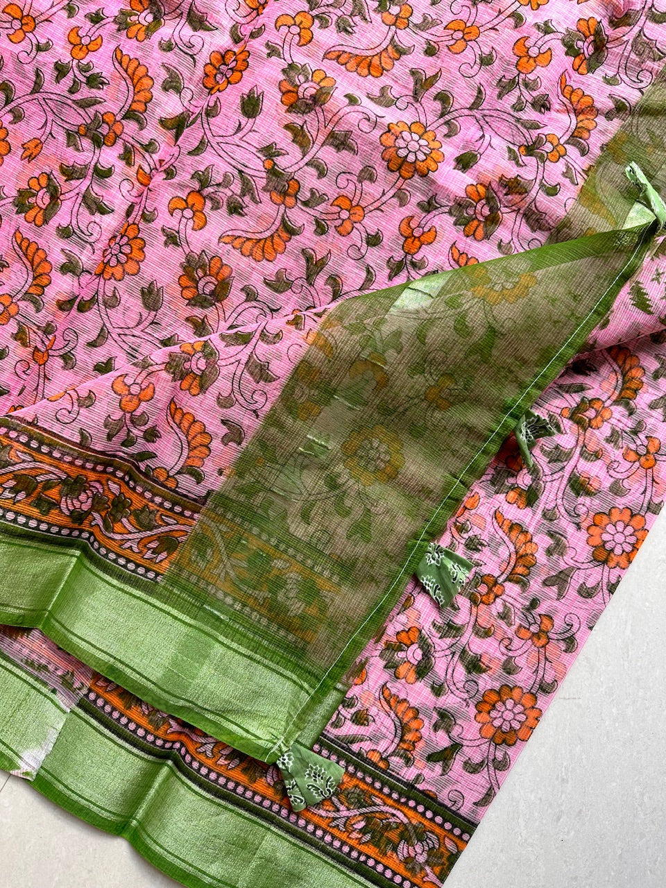 Digital Printed Kota Cotton Doria Saree