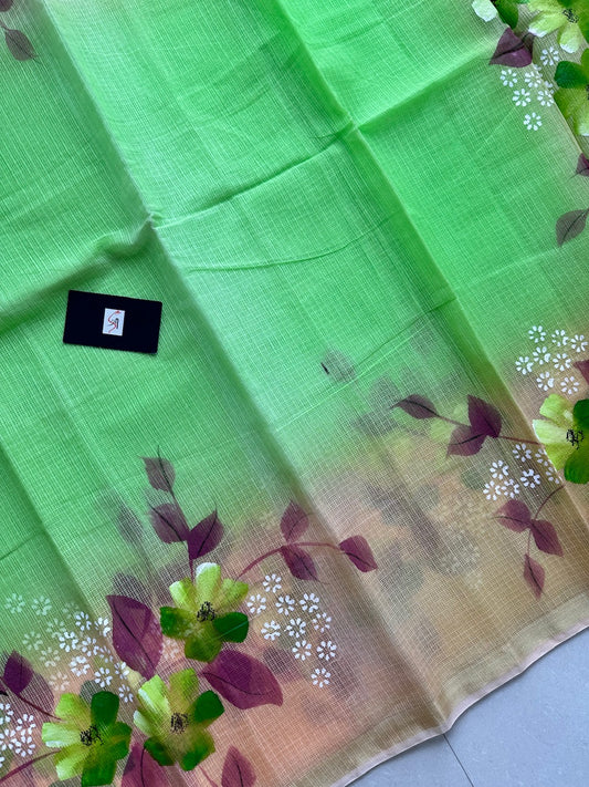 Handpainted Kota Cotton Doria Saree