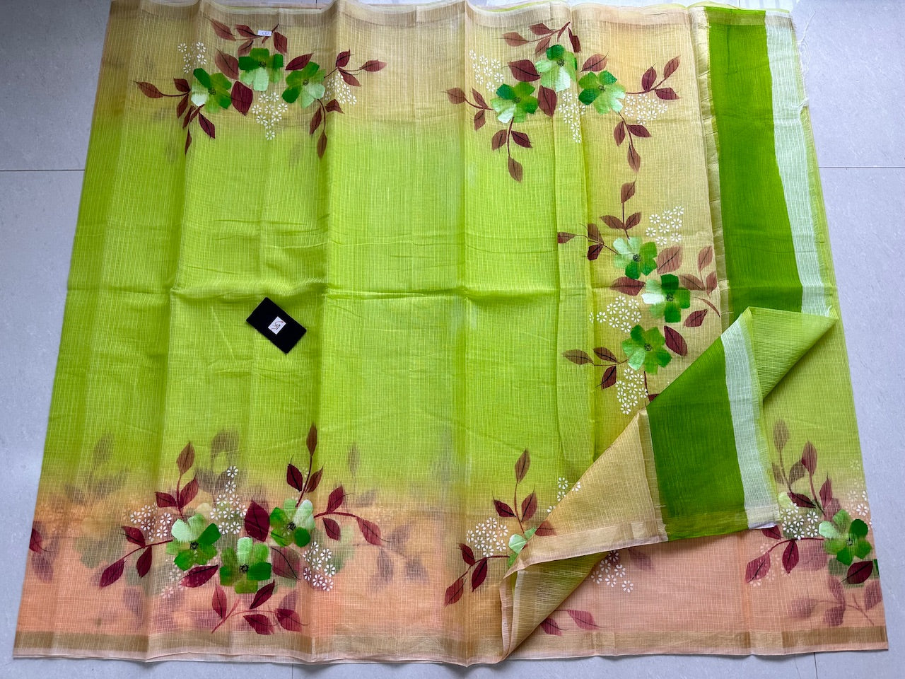 Handpainted Kota Cotton Doria Saree